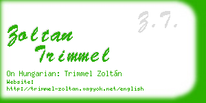 zoltan trimmel business card
